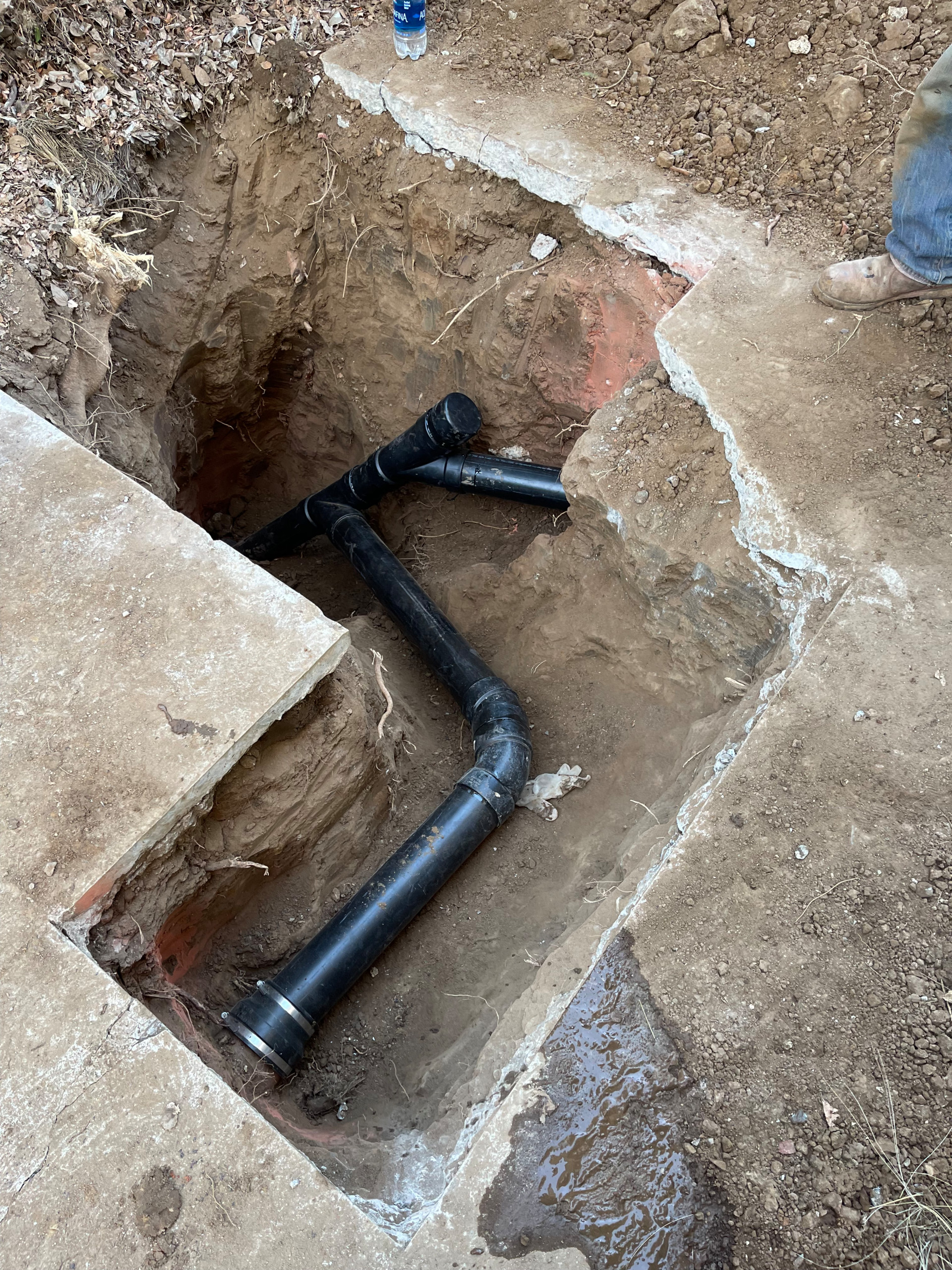 This old house remodel  Replaced main  sewer line