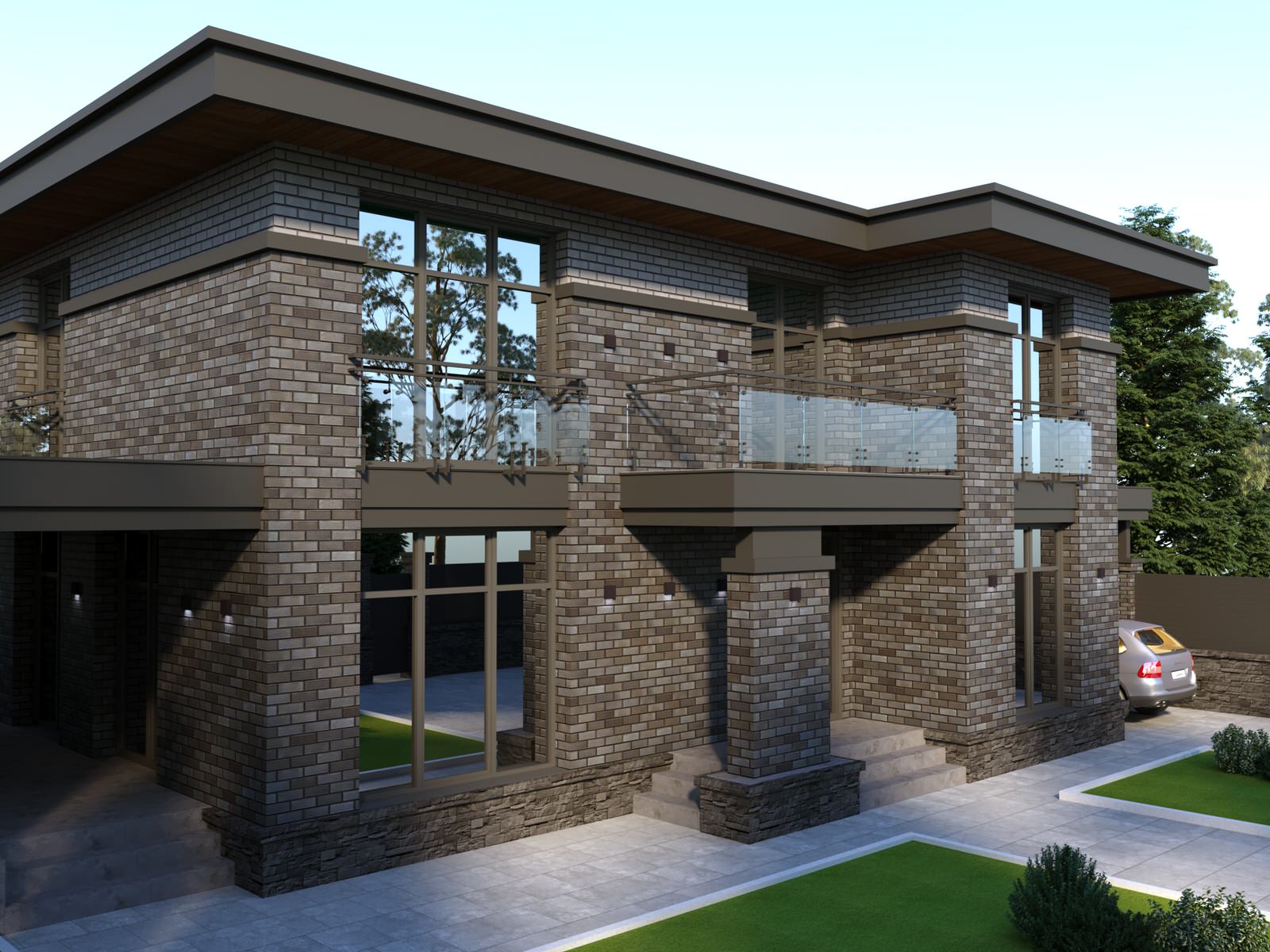 Индивидуальный жилой дом в стиле Райта