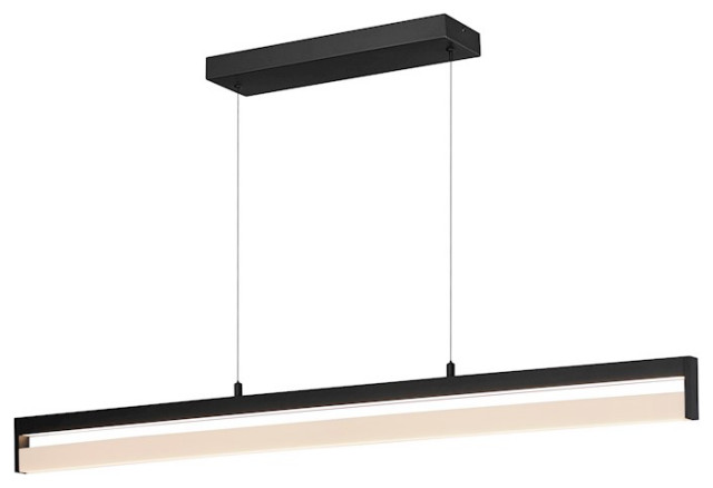 ET2 Lighting Crossbar 1-Light 8" LED Wiz Color Pendant, Black, E36104-BK
