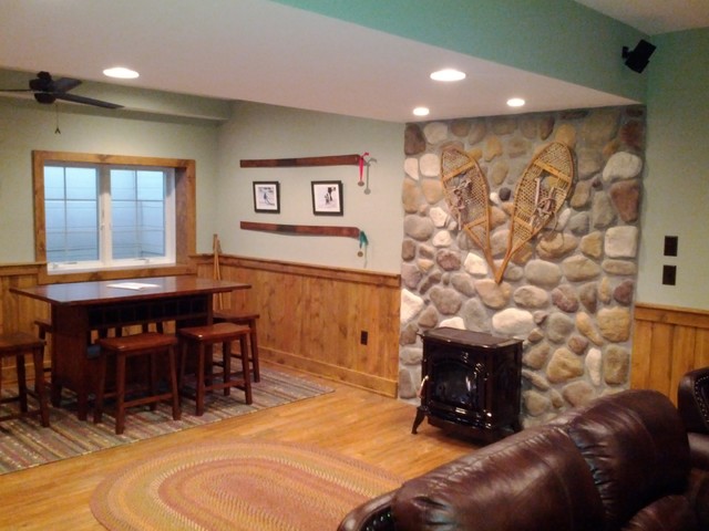 rustic basement basement