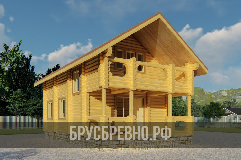 Проект 563 Баня 6х10 бревно 200