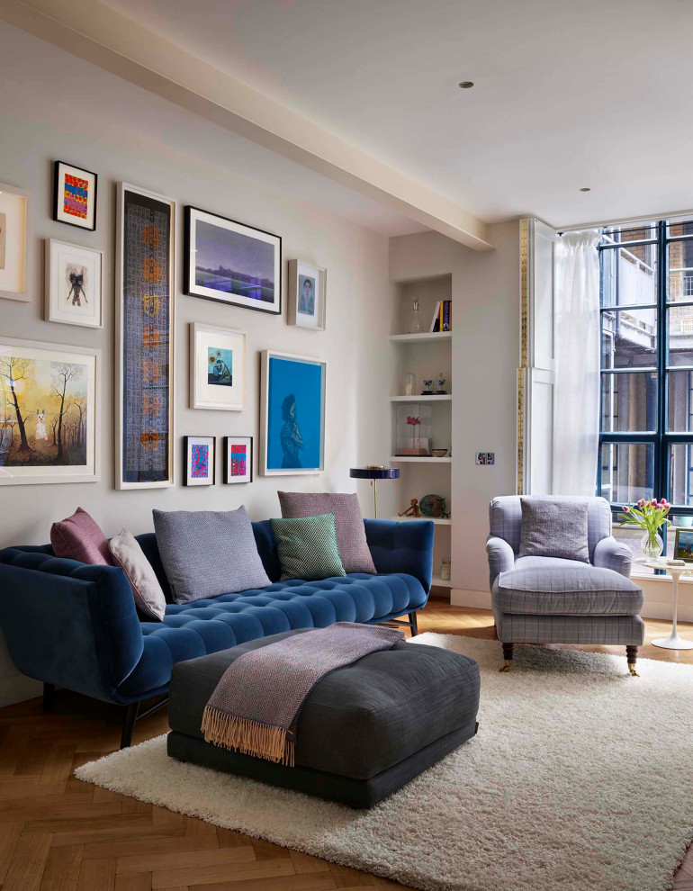 This is an example of an industrial living room in London.