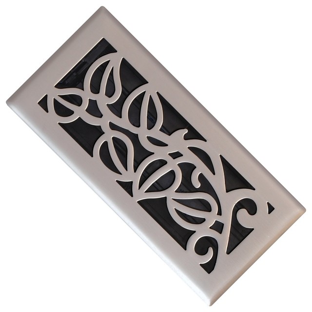 Imperial Rg3249 Vine Design Steel Floor Register Satin Nickel 4