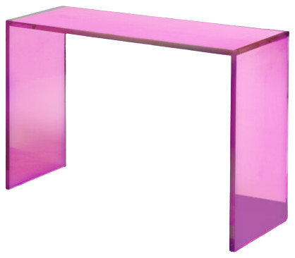ColorBurst Acrylic Console Table, Violet, 12"d X 48"l X 32"h