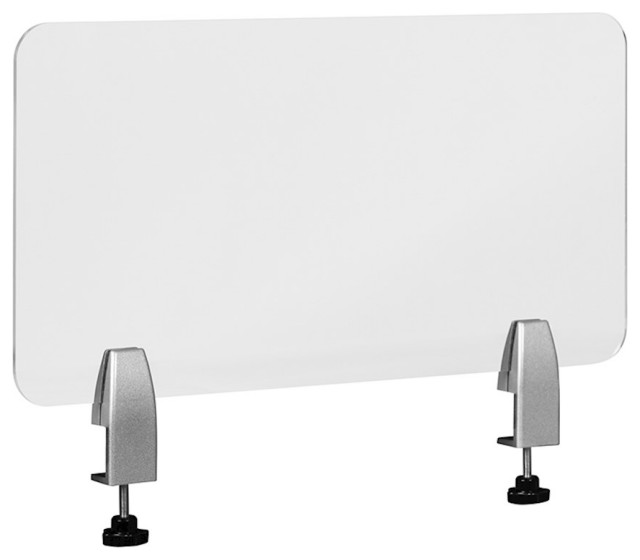 Flash Furniture 12"x23" Clear Acrylic Desk Partition Contemporary