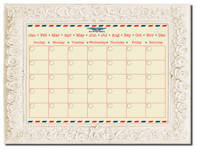 R2h Methods Postal Dry Erase Monthly Calendar On Artplexi