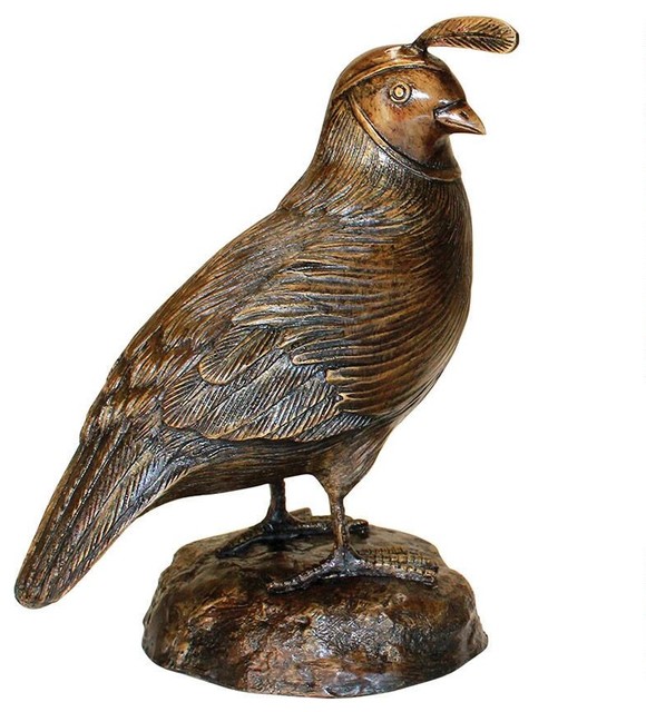 Design Toscano - Female California Quail Bronze Statue ...