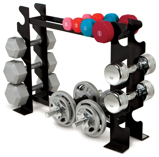 8 Pair Dumbbell Rack Contemporary Home Gym Equipment by Marcy
