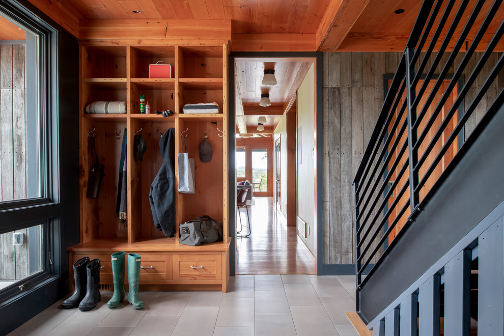 Mountain style entryway photo in Minneapolis