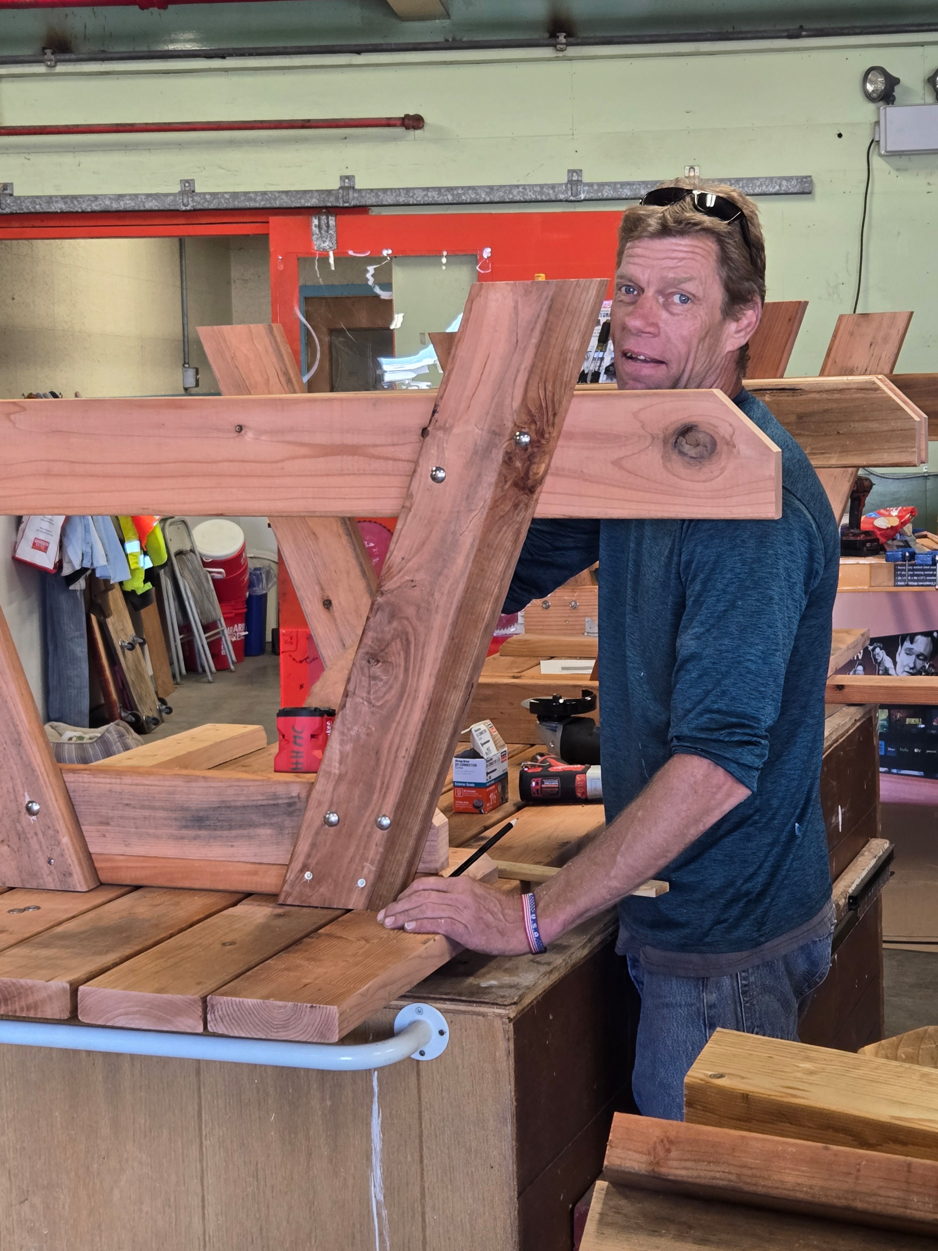 building and donating picnic tables for the Boys and Girls Club of Eureka