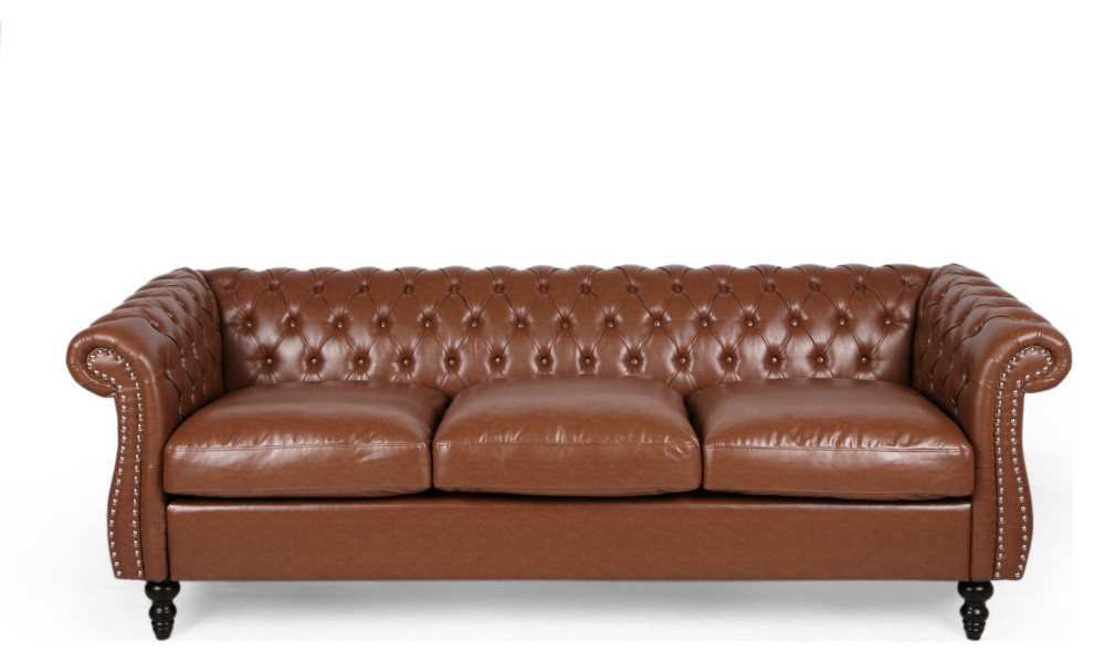 misdrijf Voorstellen bekken Vita Chesterfield Tufted Faux Leather Sofa - Traditional - Sofas - by GDFStudio | Houzz misdrijf Voorstellen bekken Vita Chesterfield Tufted Faux Leather Sofa - Traditional - Sofas - by GDFStudio | Houzz