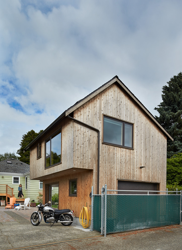 Design ideas for a small transitional detached granny flat in Seattle.