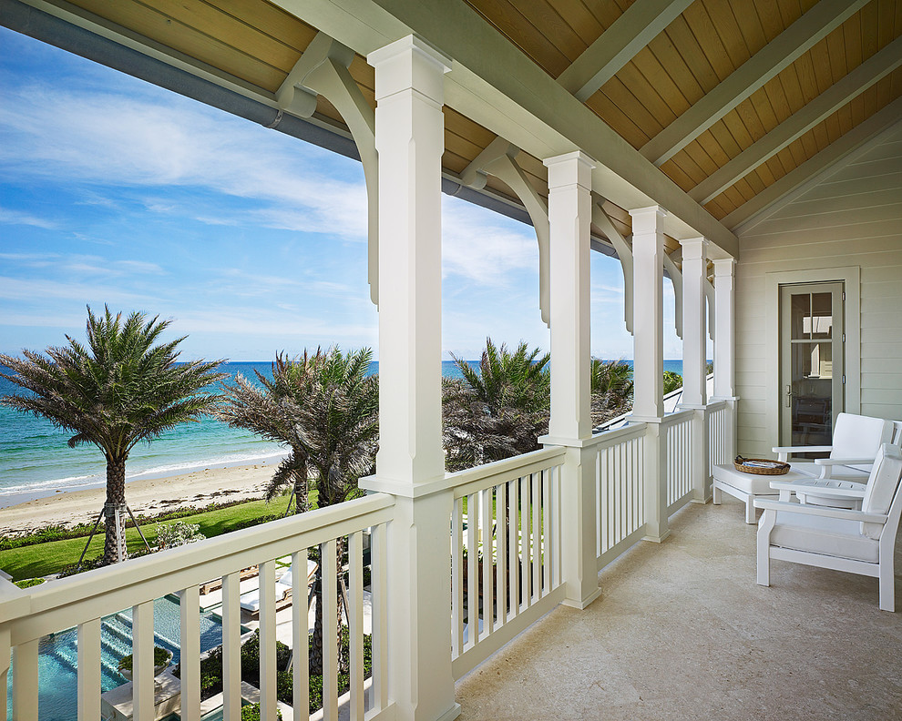 Inspiration for a tropical verandah in Miami.