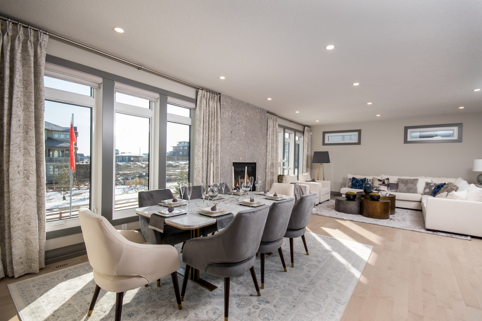 Inspiration for a transitional home design remodel in Calgary