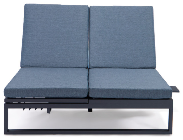 Two In One Chair LeisureMod Chelsea Convertible 2 in 1 Sofa and Double Chaise Lounge ...