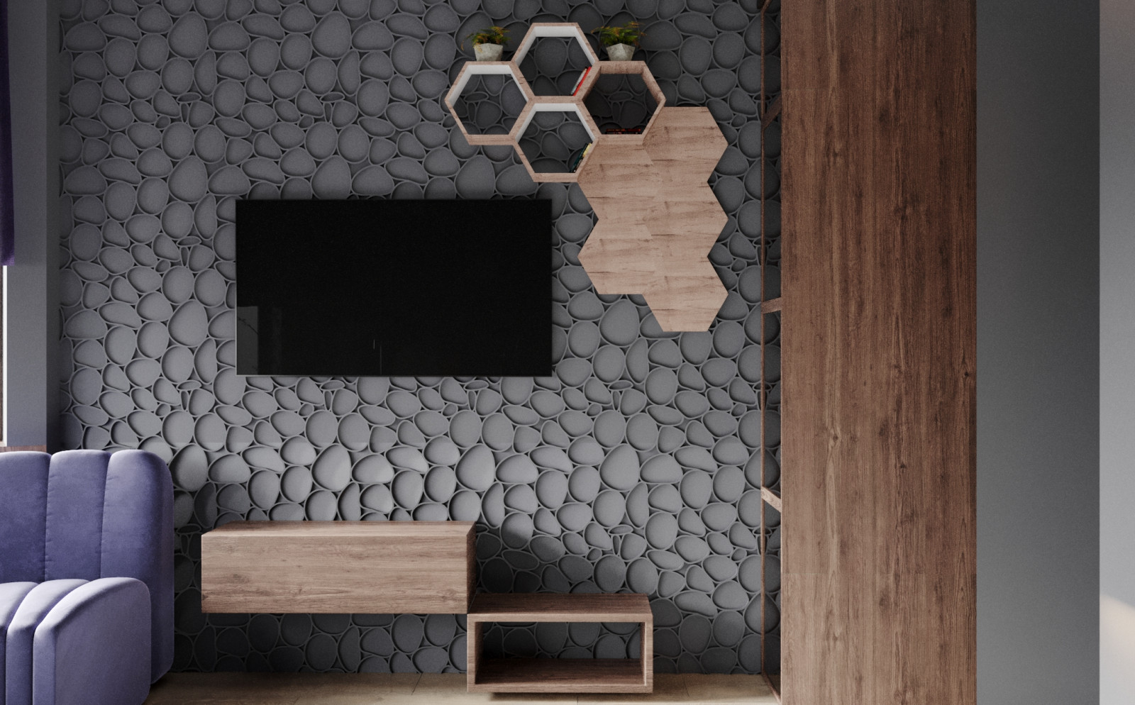 Визуализация кухни в стиле Loft 12 кв.м.