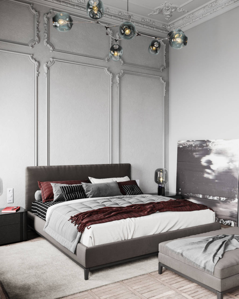 One bedroom apartment 65 m² in eclectic style