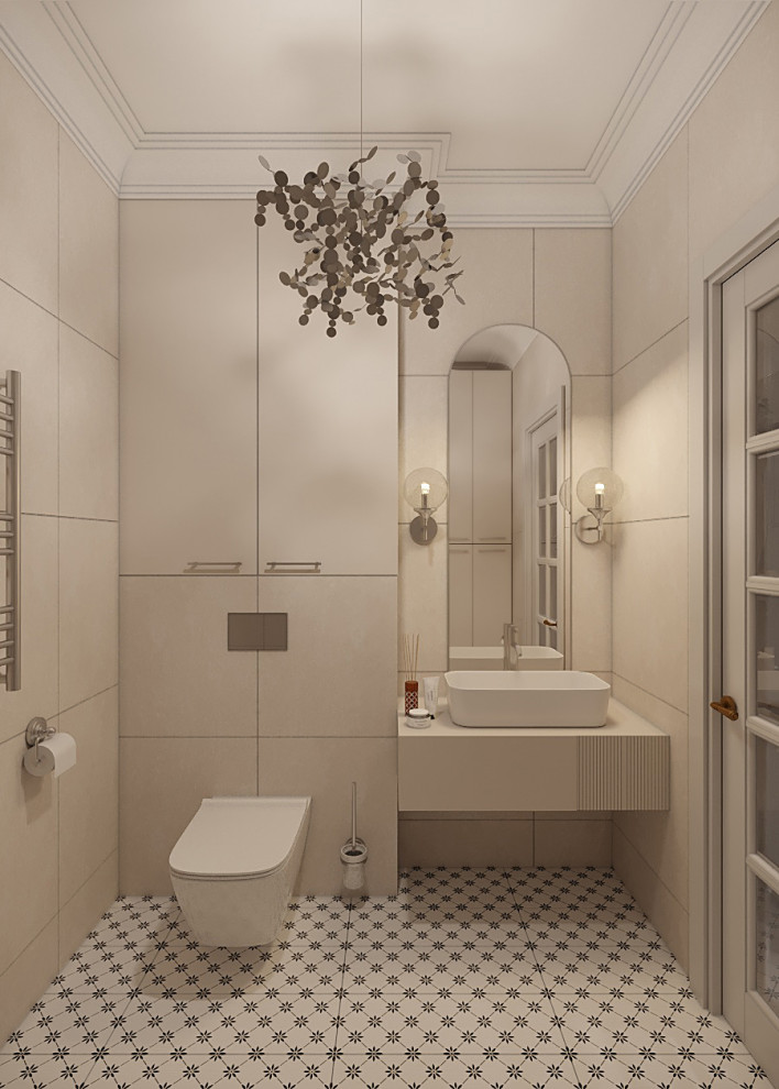 Санузел в стиле современной классики