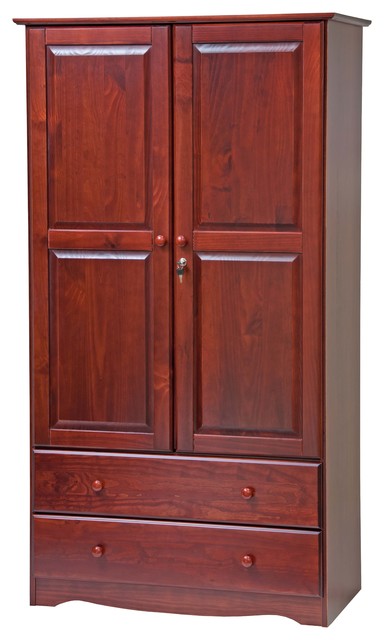 100% Solid Wood Smart Wardrobe/Armoire/Closet ...