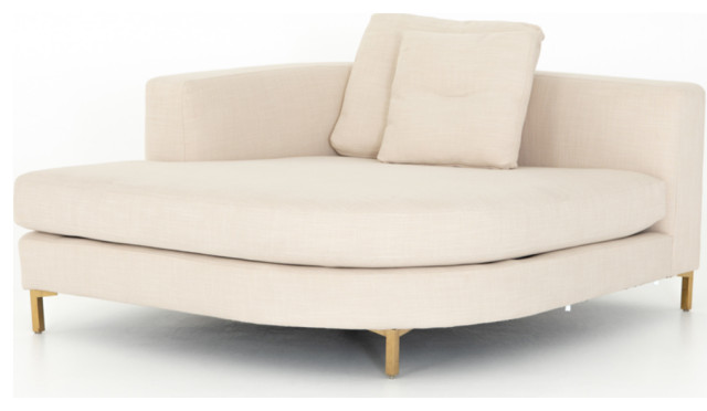 Glenna Left Arm Rounded Chaise Piece, Left Arm Chaise