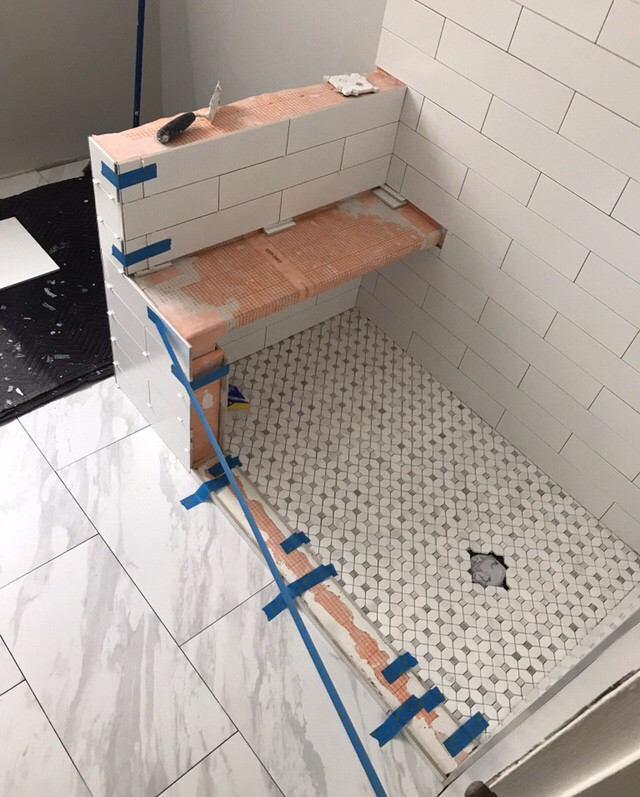 tile over shower drain STINKS!