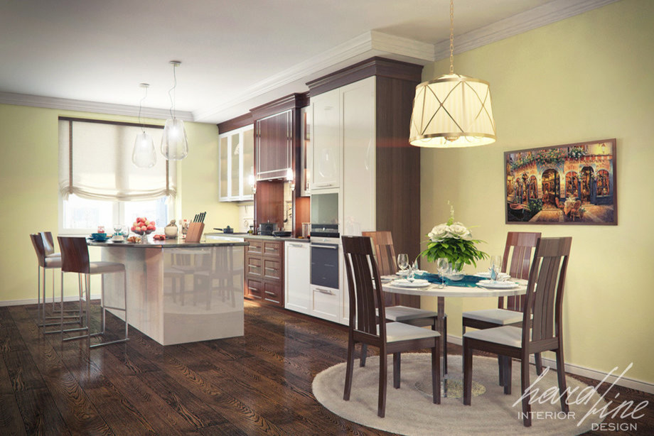 Визуализация кухни, гостиной. Июль 2012 год.