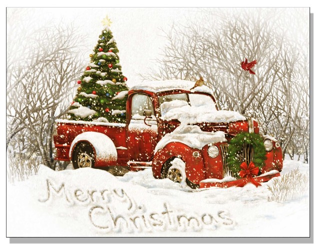 lighted canvas quot vintage christmas tree truck lighted canvas quot vintage christmas tree truck