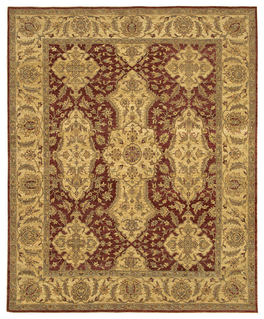 Chandra Kamala Kam1508 Rug, Burgundy/Sage Green/Tan/Gold Traditional Area Rugs by BuyAreaRugs