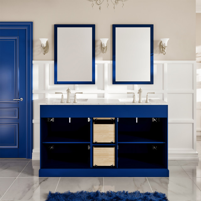 Eviva Epic Transitional Blue Bathroom Vanity - Transitional - Bathroom ...