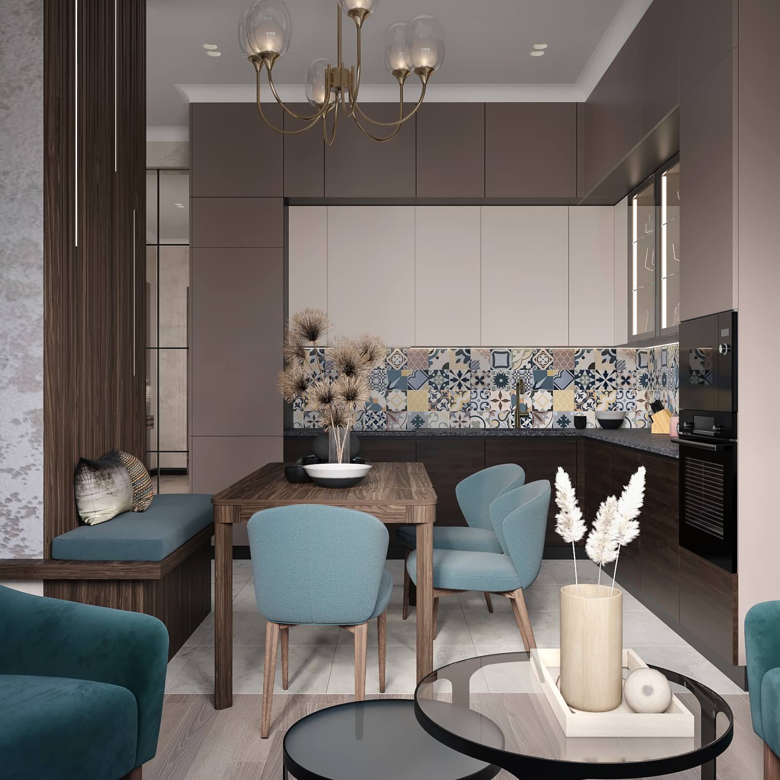 ЖК Серебряный Парк. Кухня-гостиная