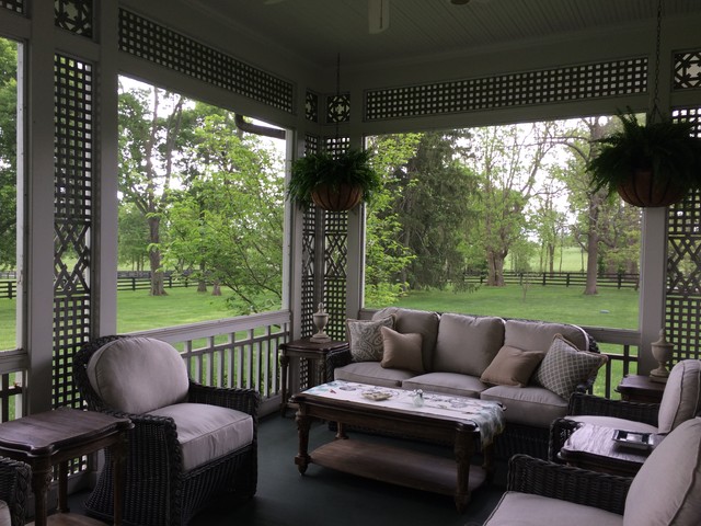 Screened in porch american-traditional-patio