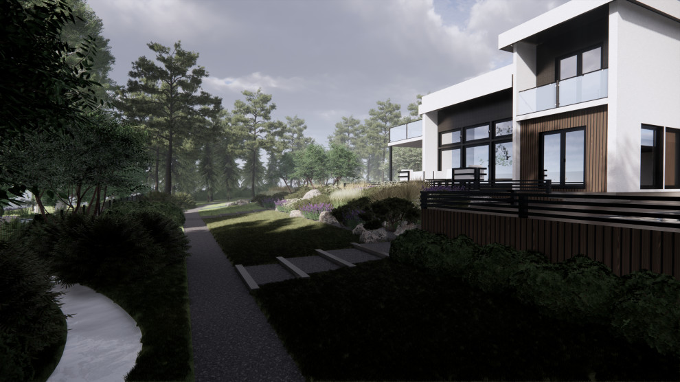 Нижняя часть участка с ручьем