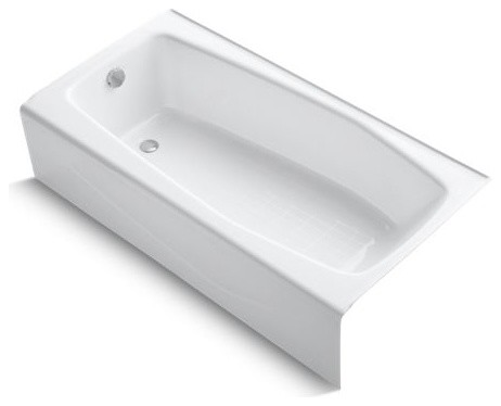 Kohler Villager 60" X 30" Alcove Bath w/ Integral Apron & Left-Hand Drain, White