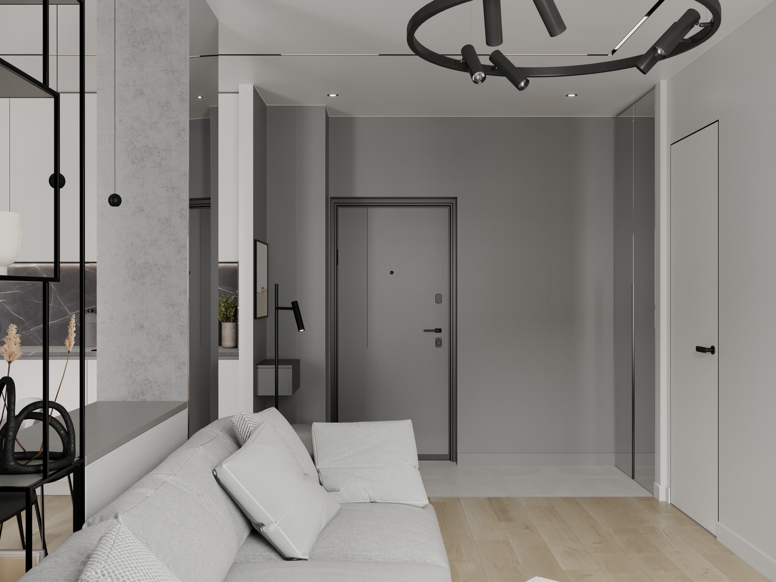 Квартира в серых оттерках. Современный стиль