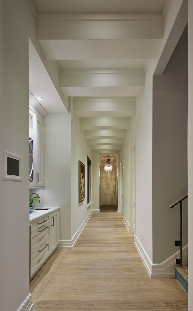 Inspiration for a transitional hallway remodel in Miami