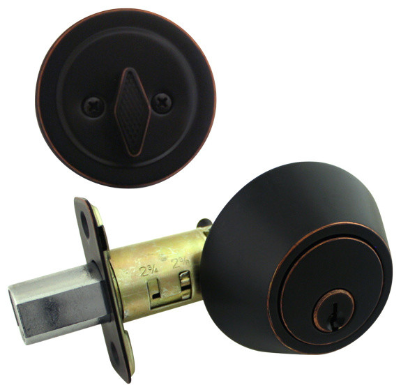Cosmas Oil Rubbed Bronze Deadbolt Traditional Door Locks By Cosmas Oil Rubbed Bronze Deadbolt Single Cylinder