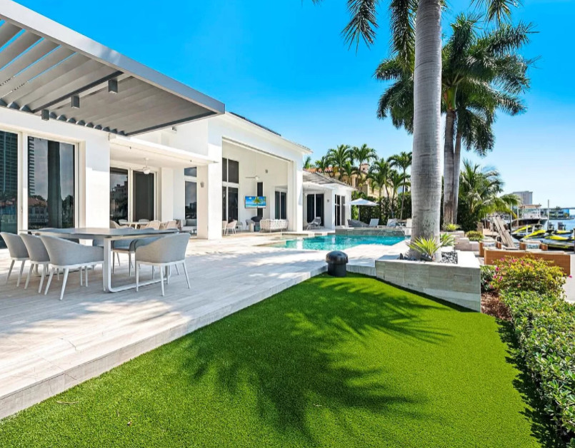 Incredible Miami Mansion With Solar Panels Contemporary Exterior