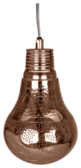Handmade Lantern Pendant, Antique Copper, Small
