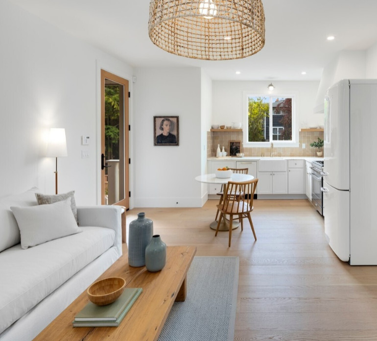 Inspiration for a transitional home design remodel in Seattle