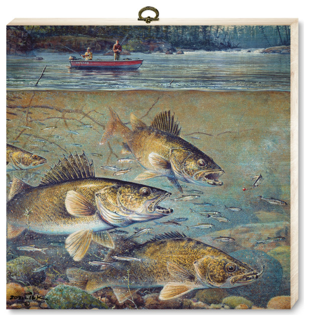 "Fisherman's Walleye" Cutting Board, 12"x12"