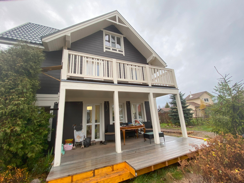 Деревянный загородный дом после реконструкции