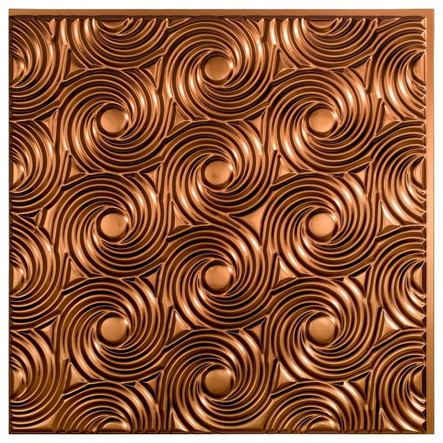 Fasade Cyclone Ceiling Tile Sample Oil Rubbed Bronze