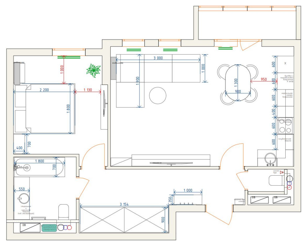 Квартира 59квм.