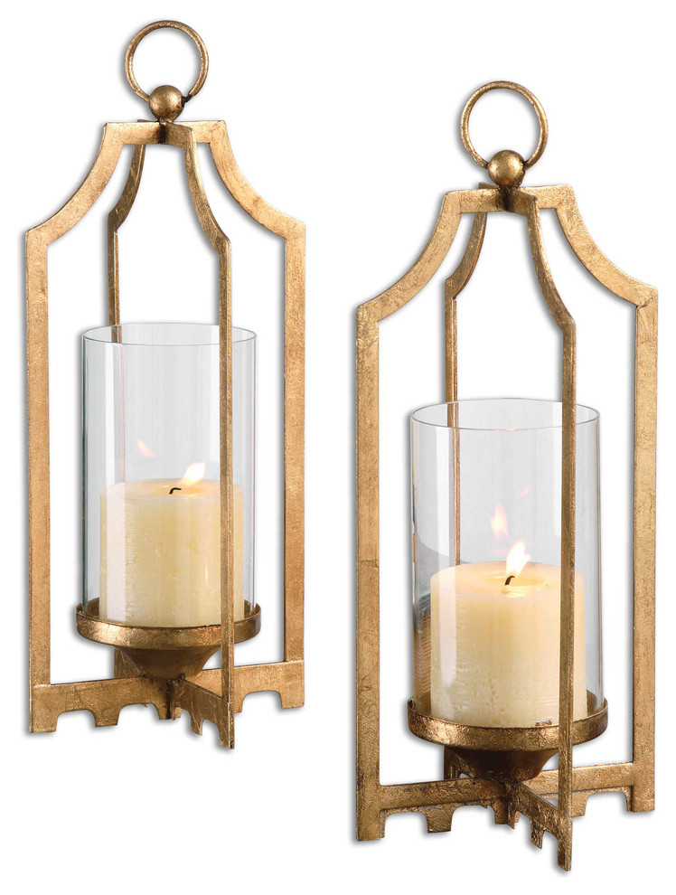 Uttermost Lucy Gold Candleholders, Set of 2