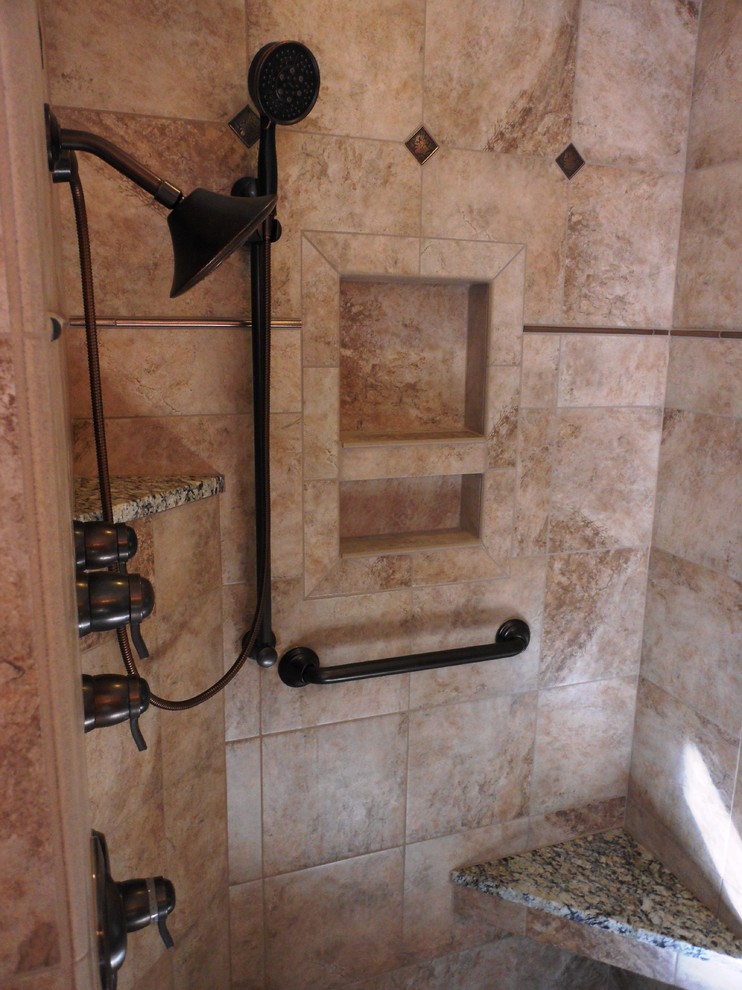 Inspiration for a mid-sized rustic bathroom remodel
