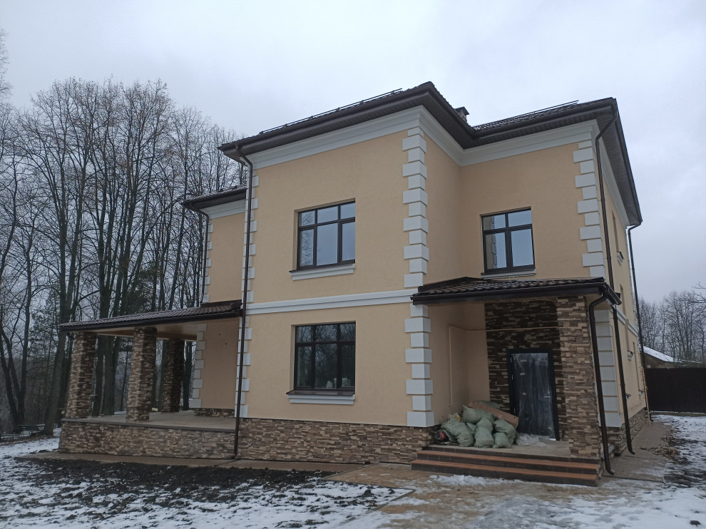 Утепление газобетонного дома пенопластом ППС16Ф 150мм по системе Ceresit