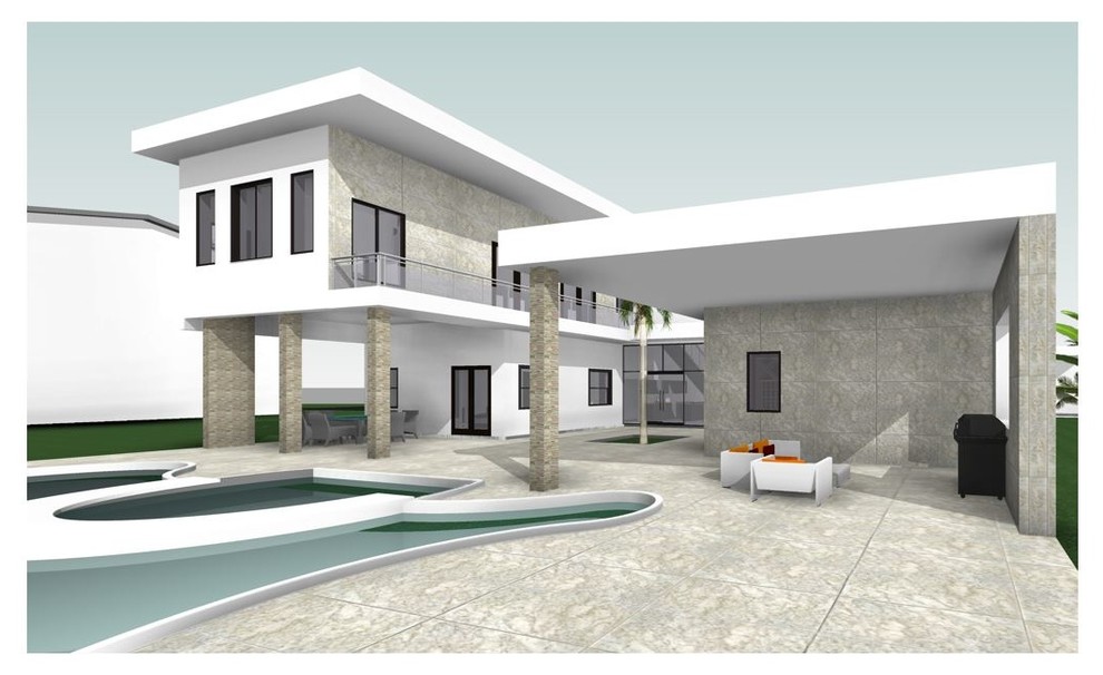 Leon residence: Pool and Patio