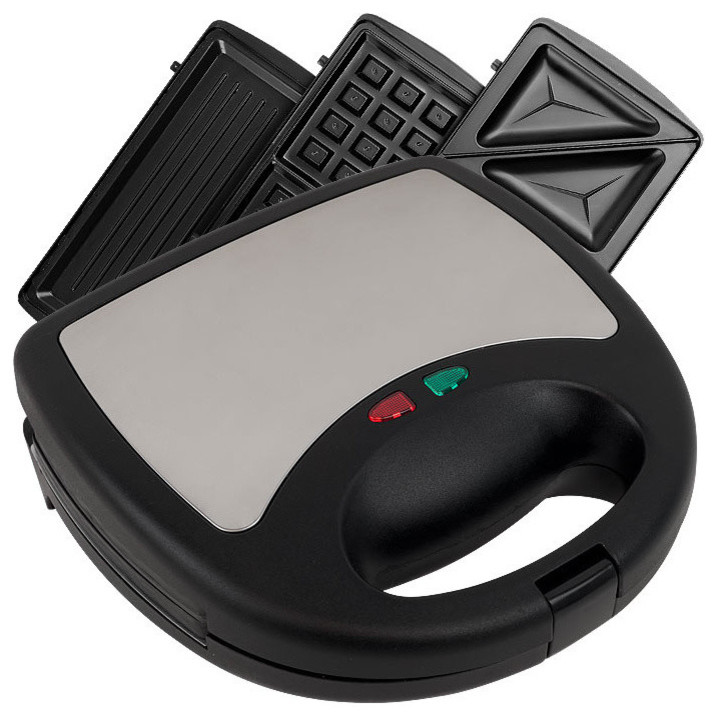 Chef Buddy 3 in 1 Sandwich Panini and Waffle Press Contemporary