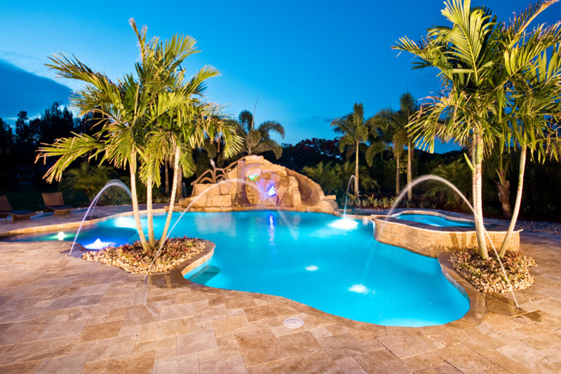 Avila Lagoon Freeform Pool Tropical Pool Miami By Van Kirk Sons Pools And Spas