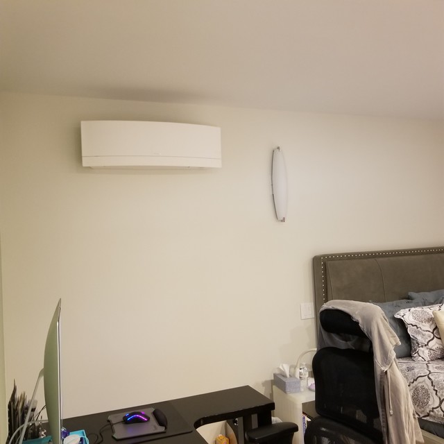 Daikin Multi zone installation of EMURA wall mount in NYC New York